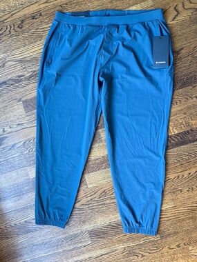 NWT  Lululemon Surge Jogger Shorter Mens size XXL Iron-Blue